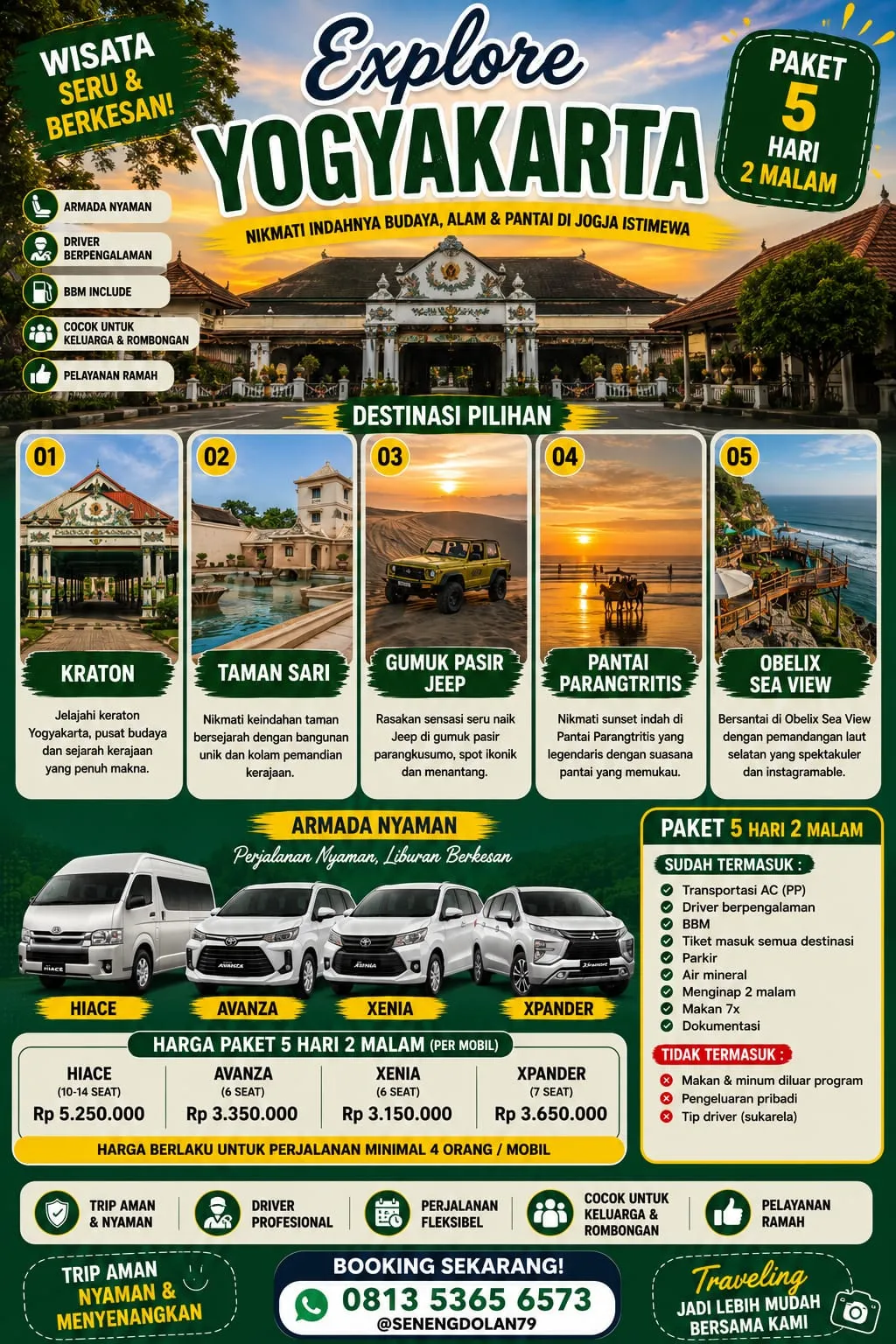 Paket 5 Wisata Jogja